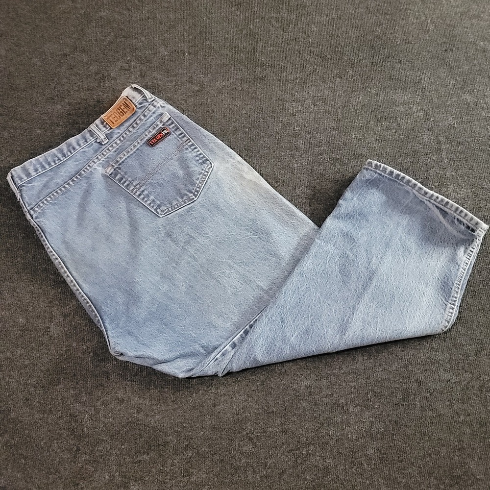 Tecgen FR Flame Resistant Jeans Light‎ Wash Men's 56x28 Workwear *Flaw*
